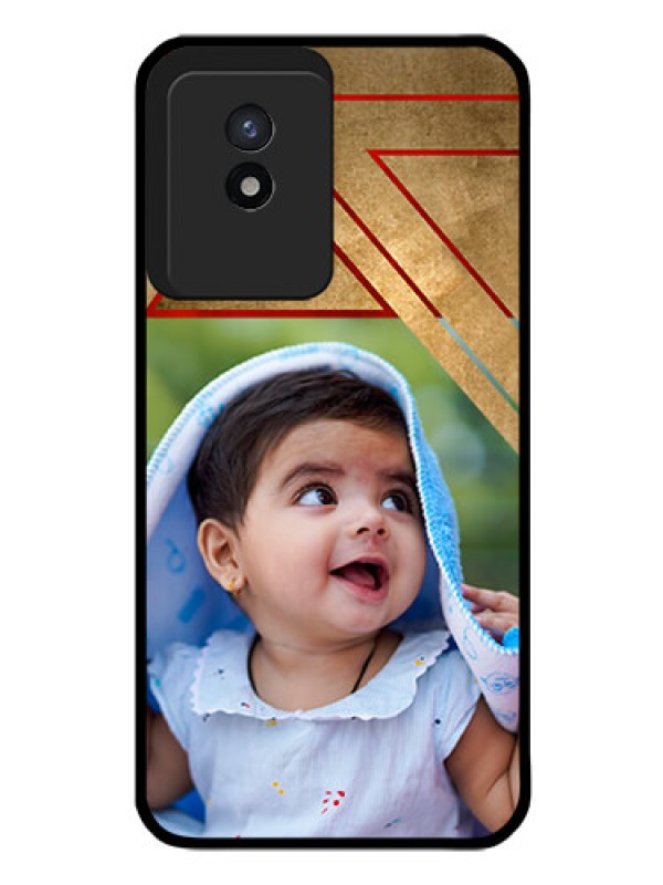 Custom Vivo Y02 Personalized Glass Phone Case - Gradient Abstract Texture Design