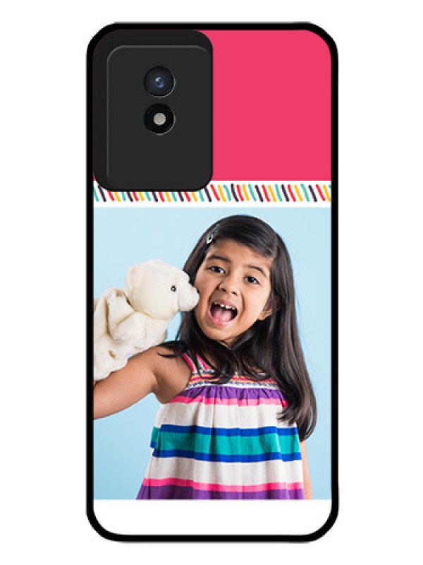 Custom Vivo Y02 Personalized Glass Phone Case - Line art design