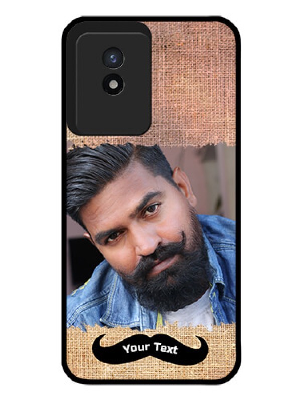 Custom Vivo Y02 Personalized Glass Phone Case - with Texture Design