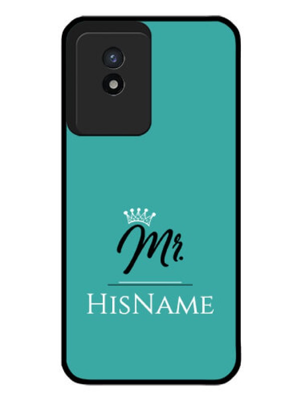 Custom Vivo Y02 Custom Glass Phone Case Mr with Name