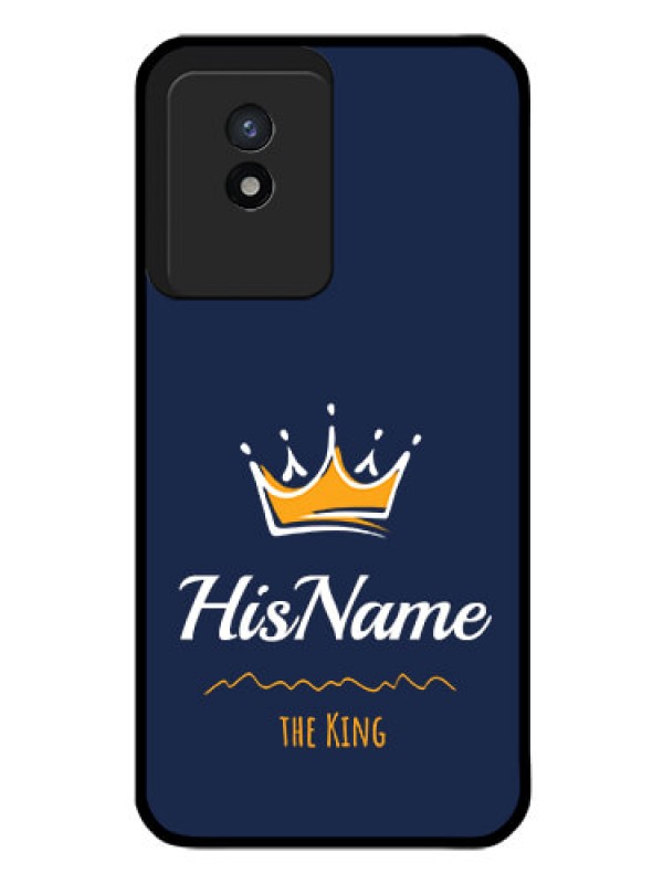 Custom Vivo Y02 Glass Phone Case King with Name