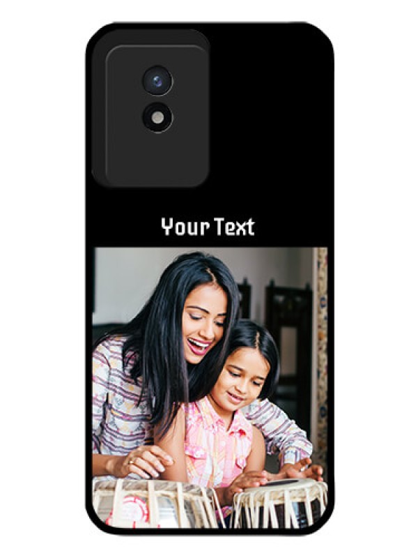 Custom Vivo Y02 Photo with Name on Glass Phone Case