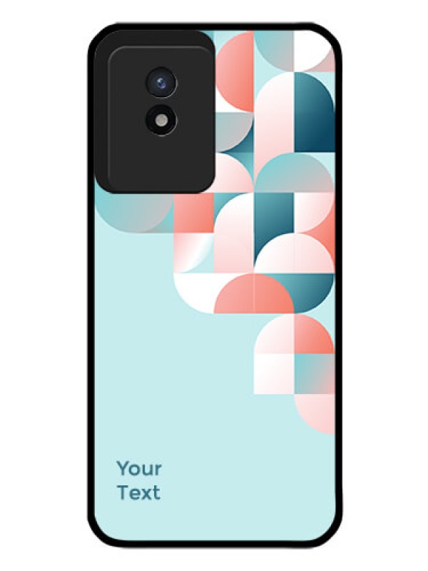 Custom Vivo Y02 Custom Glass Phone Case - Stylish Semi-circle Pattern Design