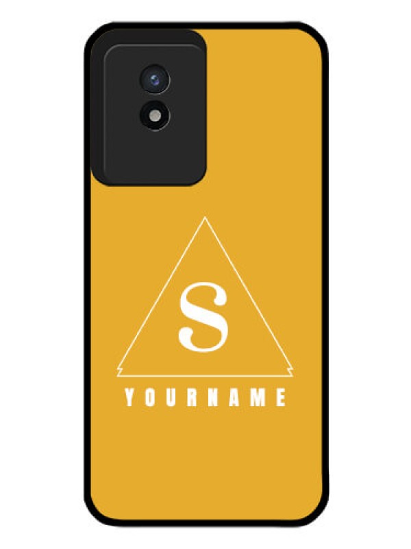 Custom Vivo Y02 Personalized Glass Phone Case - simple triangle Design