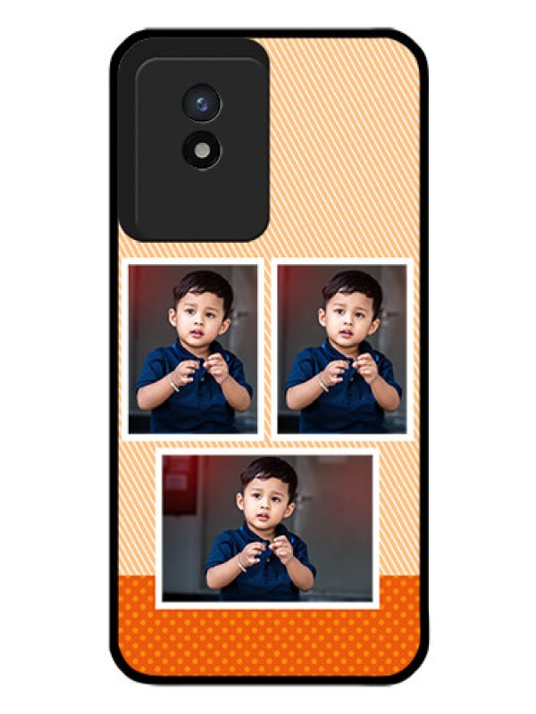Custom Vivo Y02T Photo Printing on Glass Case - Bulk Photos Upload Design