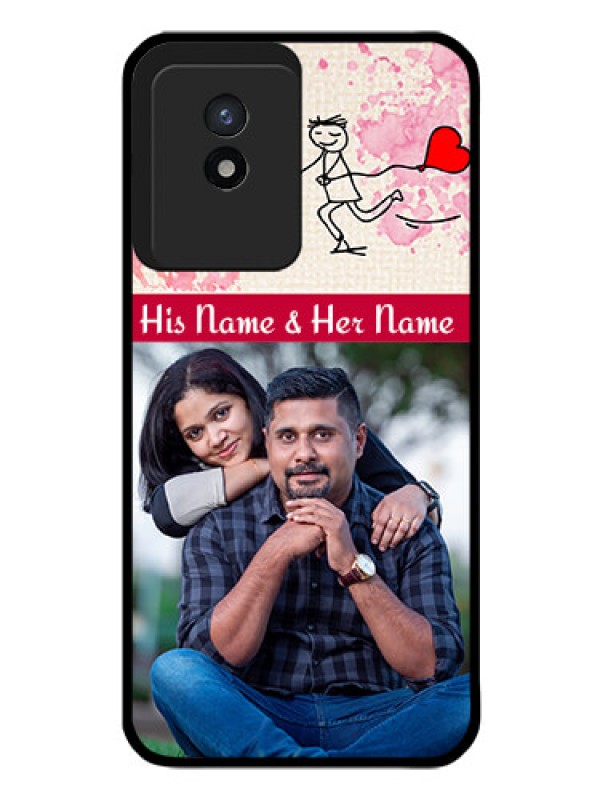 Custom Vivo Y02T Photo Printing on Glass Case - You and Me Case Design