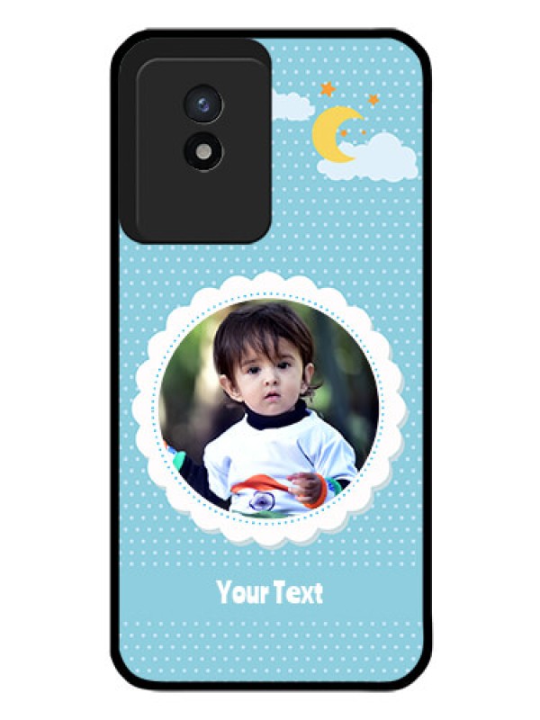 Custom Vivo Y02T Personalised Glass Phone Case - Violet Pattern Design