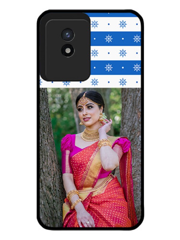 Custom Vivo Y02T Photo Printing on Glass Case - Snow Pattern Design