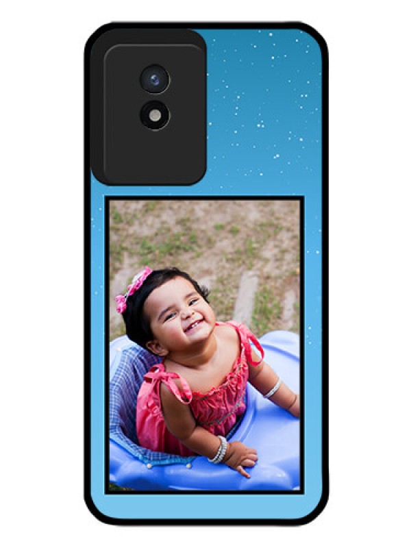 Custom Vivo Y02T Custom Glass Mobile Case - Wave Pattern Colorful Design