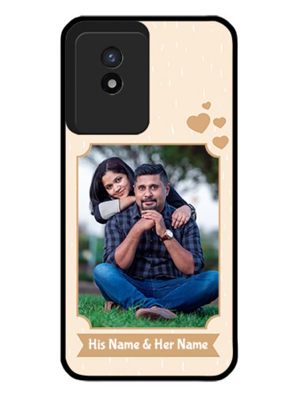 Custom Vivo Y02T Custom Glass Phone Case - with confetti love design