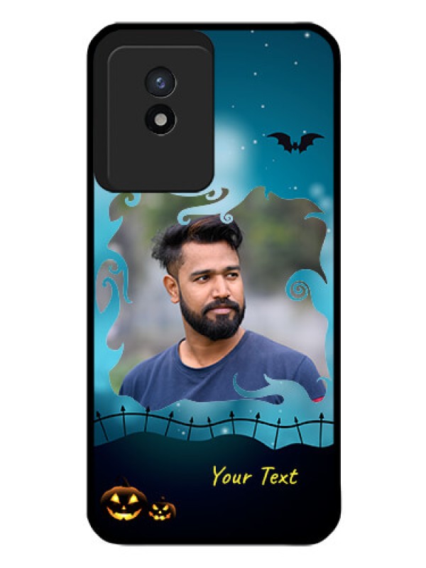 Custom Vivo Y02T Custom Glass Phone Case - Halloween frame design
