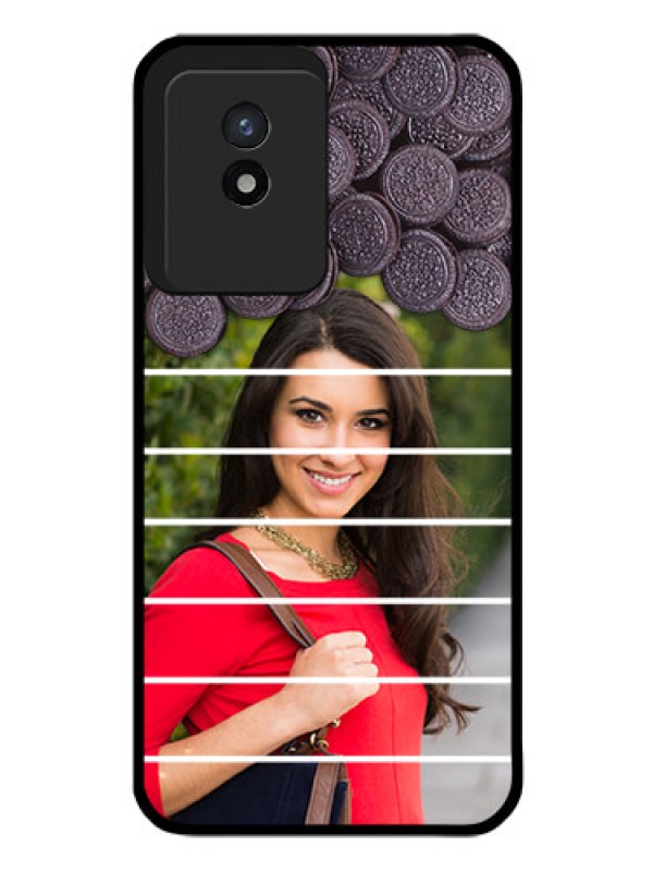 Custom Vivo Y02T Custom Glass Phone Case - with Oreo Biscuit Design