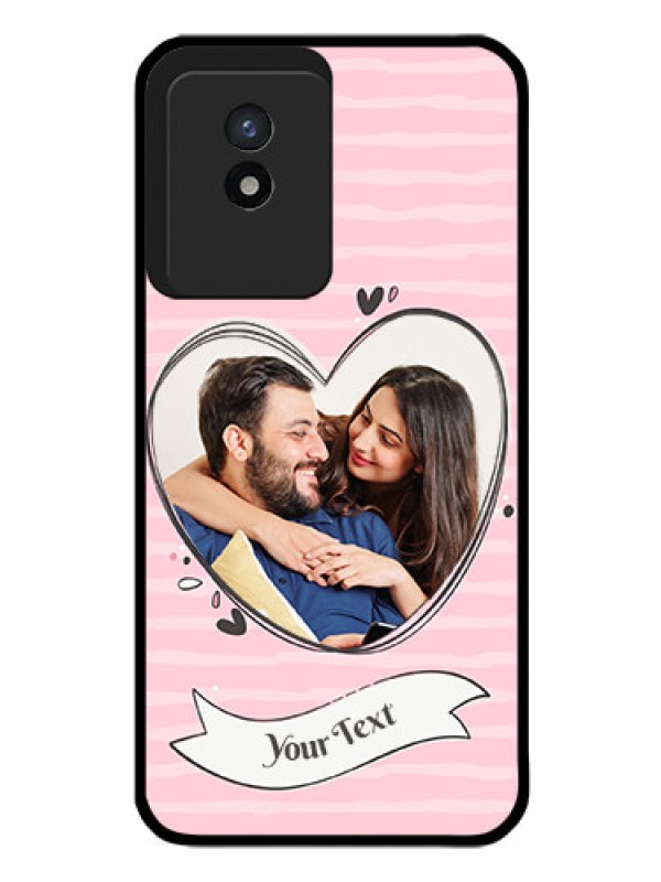 Custom Vivo Y02T Custom Glass Phone Case - Vintage Heart Design