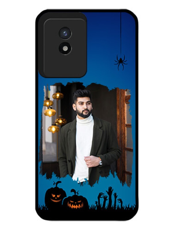Custom Vivo Y02T Photo Printing on Glass Case - with pro Halloween design