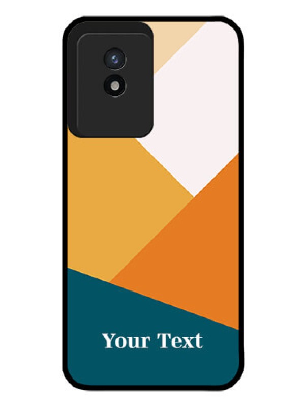 Custom Vivo Y02T Personalized Glass Phone Case - Stacked Multi-colour Design