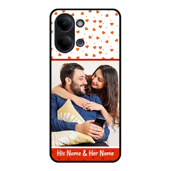 Vivo Y05 4G Custom Glass Phone Case - Orange Love Symbol Design