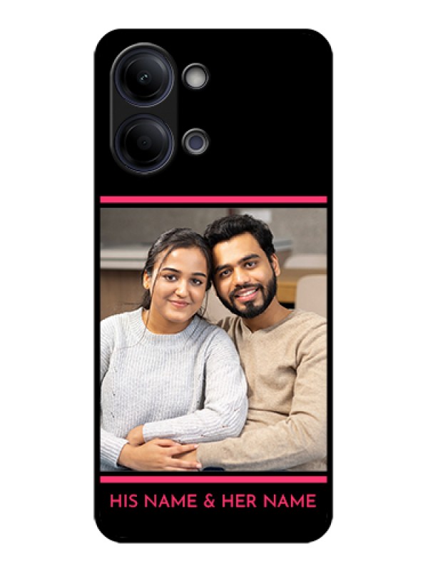 Custom Vivo Y05 4G Custom Glass Phone Case - With Add Text Design