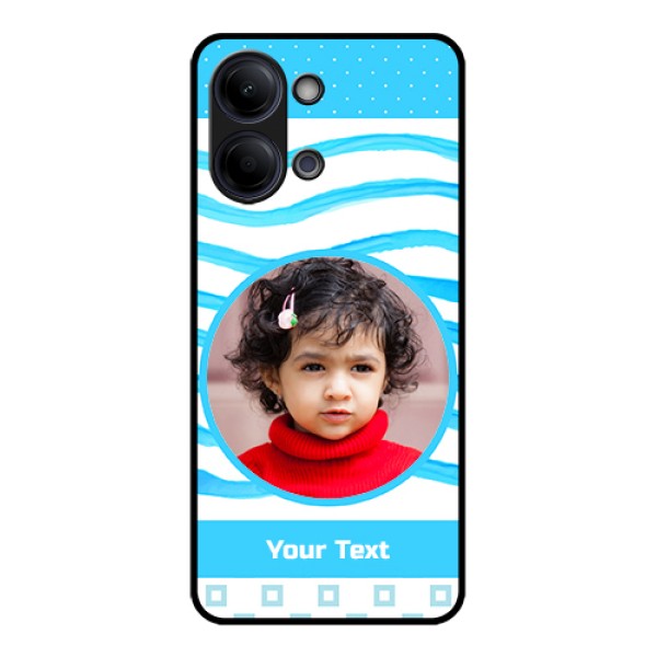 Vivo Y05 4G Custom Glass Phone Case - Simple Blue Case Design