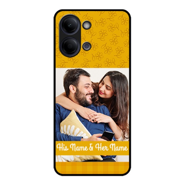 Vivo Y05 4G Custom Glass Phone Case - Yellow Floral Design