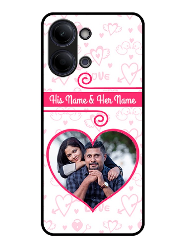 Custom Vivo Y05 4G Custom Glass Phone Case - Heart Shape Love Design