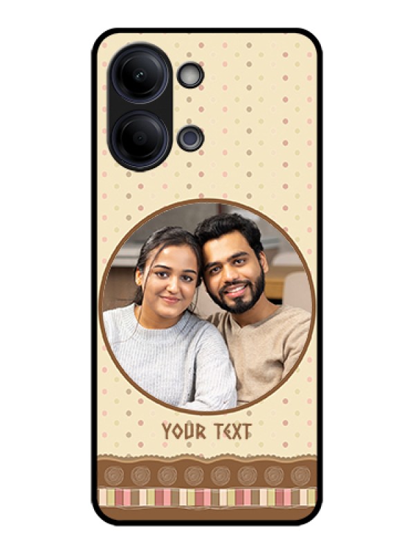 Custom Vivo Y05 4G Custom Glass Phone Case - Brown Dotted Mobile Case Design