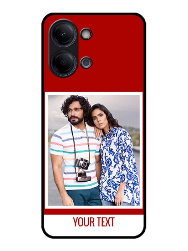 Custom Vivo Y05 4G Custom Glass Phone Case - Red Color Design