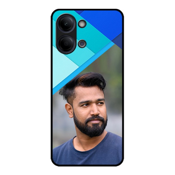 Vivo Y05 4G Custom Glass Phone Case - Blue Pattern Design