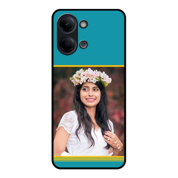 Vivo Y05 4G Custom Glass Phone Case - Yellow & Blue Design