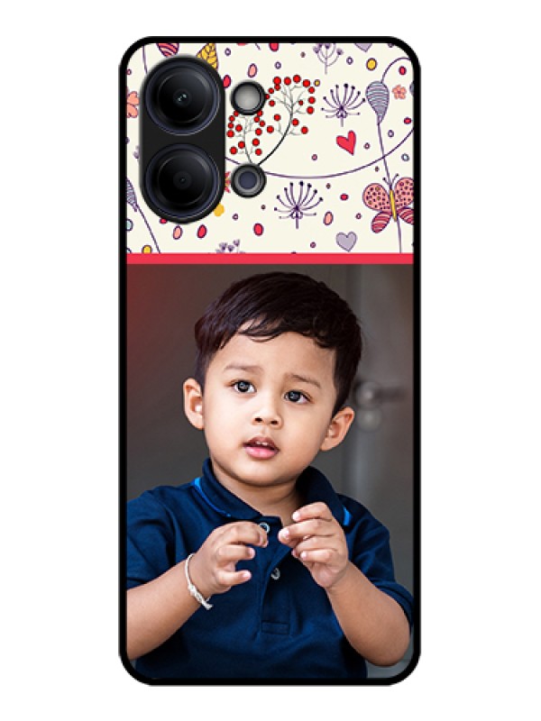Custom Vivo Y05 4G Custom Glass Phone Case - Premium Floral Design