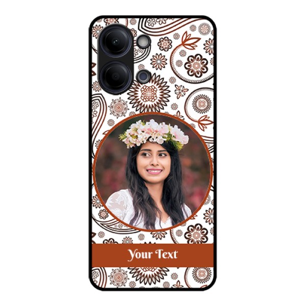 Vivo Y05 4G Custom Glass Phone Case - Abstract Flower Design