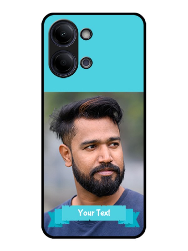 Custom Vivo Y05 4G Custom Glass Phone Case - Blue Color Design