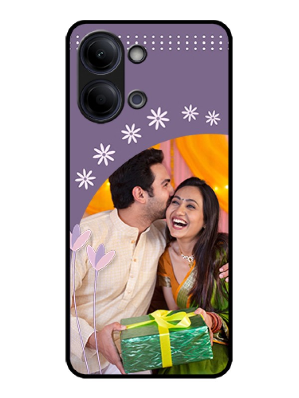 Custom Vivo Y05 4G Custom Glass Phone Case - Lavender Flowers Design