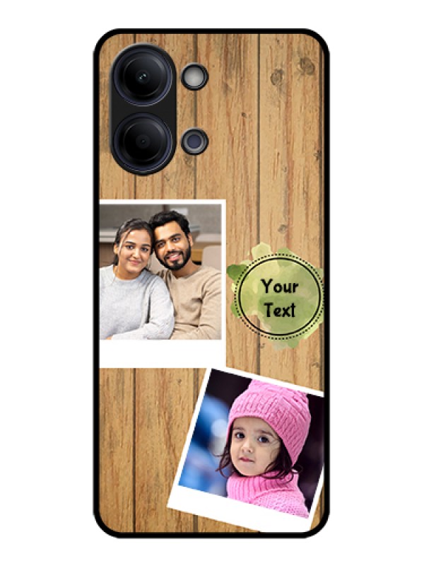 Custom Vivo Y05 4G Custom Glass Phone Case - Wooden Texture Design