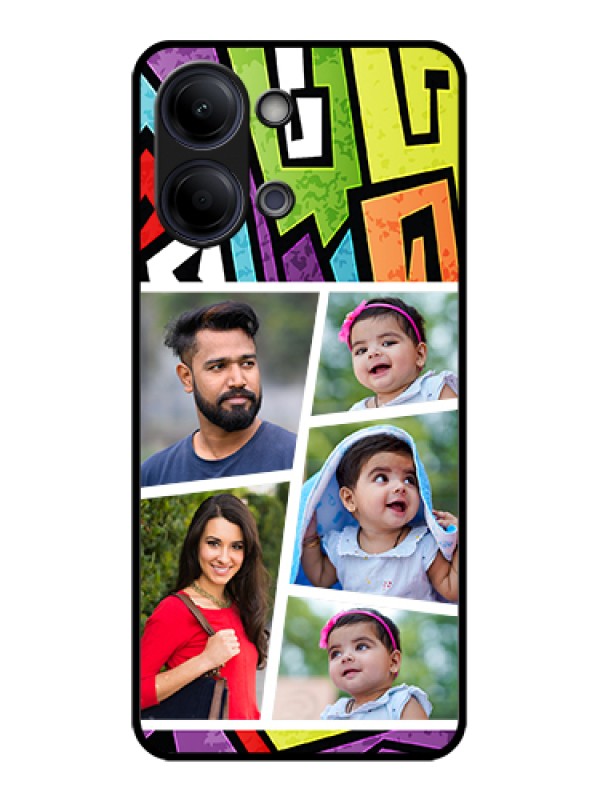 Custom Vivo Y05 4G Custom Glass Phone Case - Graffiti Pattern Design
