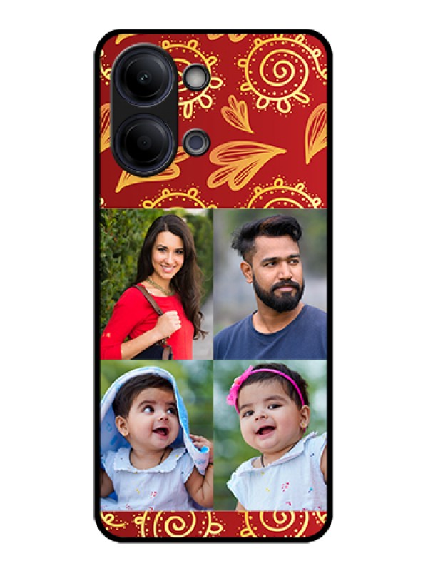 Custom Vivo Y05 4G Custom Glass Phone Case - 4 Image Traditional Design