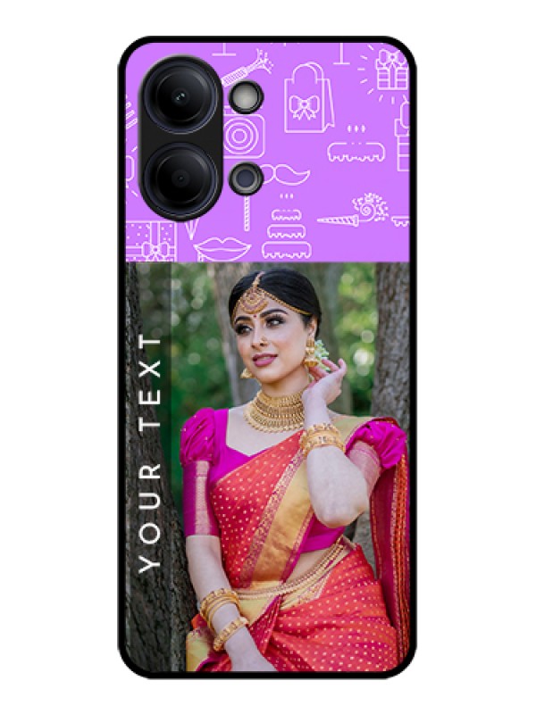 Custom Vivo Y05 4G Custom Glass Phone Case - Birthday Icons Design