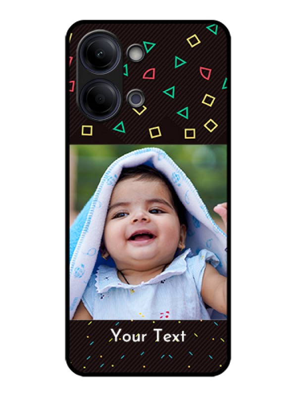 Custom Vivo Y05 4G Custom Glass Phone Case - With Confetti Birthday Design