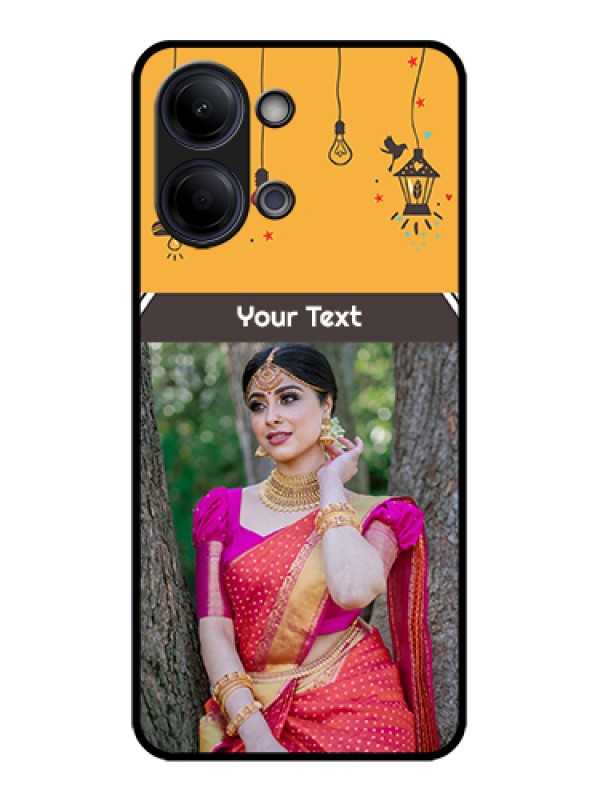 Custom Vivo Y05 4G Custom Glass Phone Case - With Family Picture And Icons