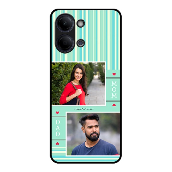 Vivo Y05 4G Custom Glass Phone Case - Mom & Dad Pic Design