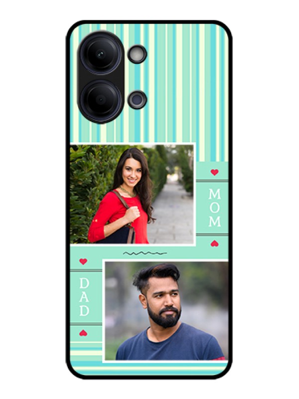 Custom Vivo Y05 4G Custom Glass Phone Case - Mom & Dad Pic Design