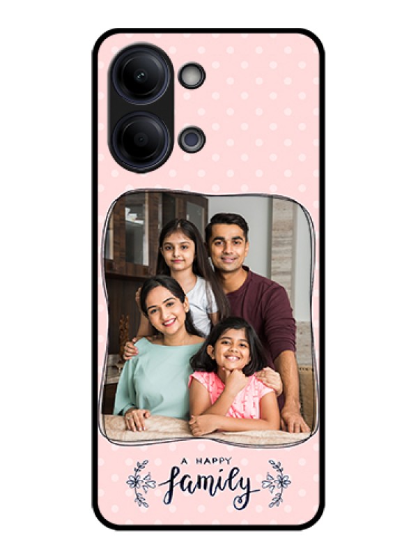 Custom Vivo Y05 4G Custom Glass Phone Case - Family With Dots Design
