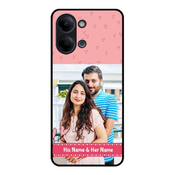 Vivo Y05 4G Custom Glass Phone Case - Love Design Peach Color