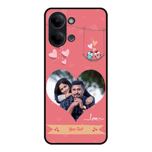 Vivo Y05 4G Custom Glass Phone Case - Peach Color Love Design