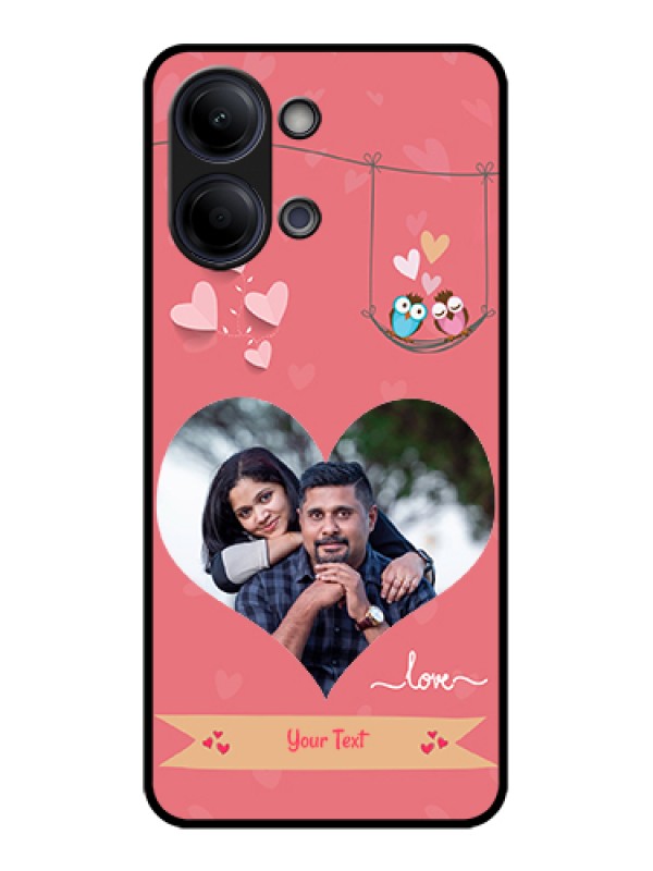 Custom Vivo Y05 4G Custom Glass Phone Case - Peach Color Love Design