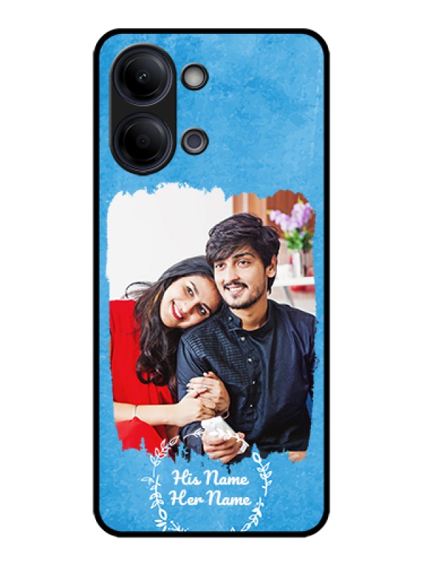 Custom Vivo Y05 4G Custom Glass Phone Case - Blue Color Vintage Design