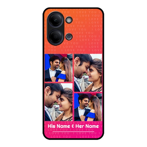 Vivo Y05 4G Custom Glass Phone Case - I Love You Pink Design