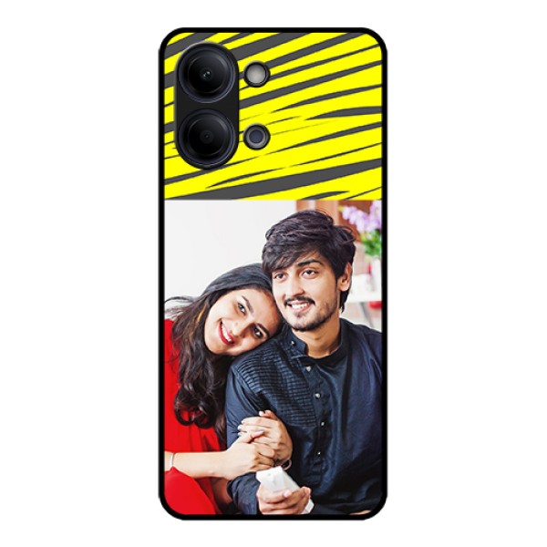 Vivo Y05 4G Custom Glass Phone Case - Yellow Abstract Design