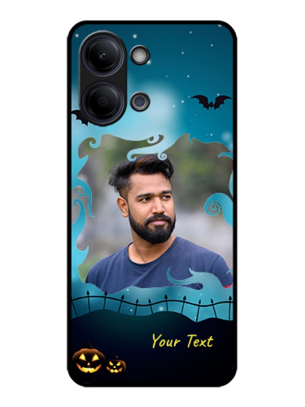 Custom Vivo Y05 4G Custom Glass Phone Case - Halloween Frame Design