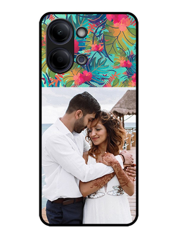 Custom Vivo Y05 4G Custom Glass Phone Case - Watercolor Floral Design