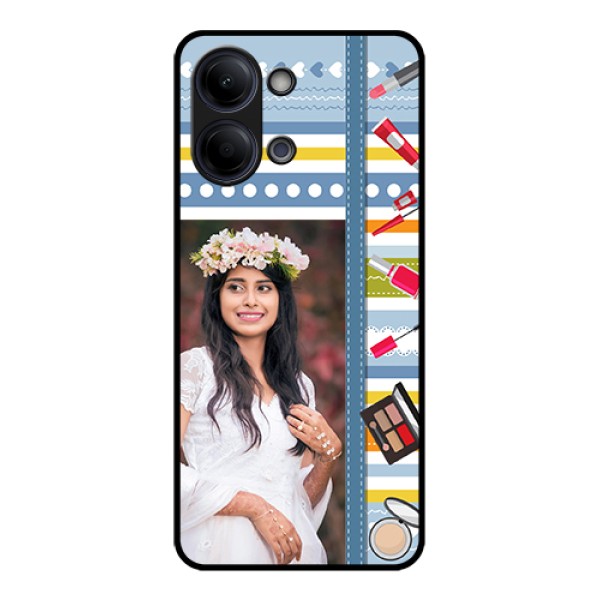Vivo Y05 4G Custom Glass Phone Case - Makeup Icons Design